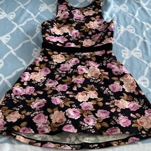 For Love And Lemons Floral Dress - Pink and Black